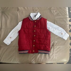 Janie and Jack Red and White Kids Matching Set